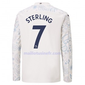 Maillot de Foot Manchester City Raheem Sterling 7 Troisième 2020-21 Manches Longues